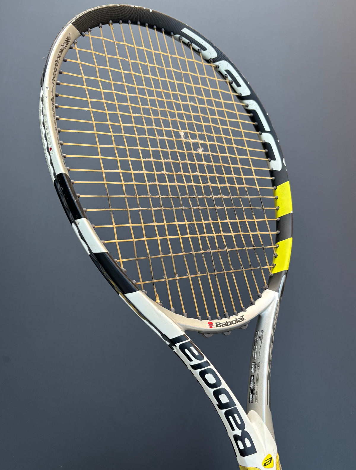 Tennis racquet before restringing