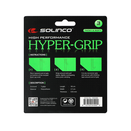Solinco Hyper-Grip Overgrip 3 Pack