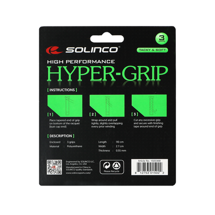 Solinco Hyper-Grip Overgrip 3 Pack