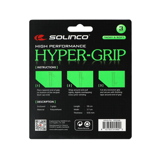 Solinco Hyper-Grip Overgrip 3 Pack