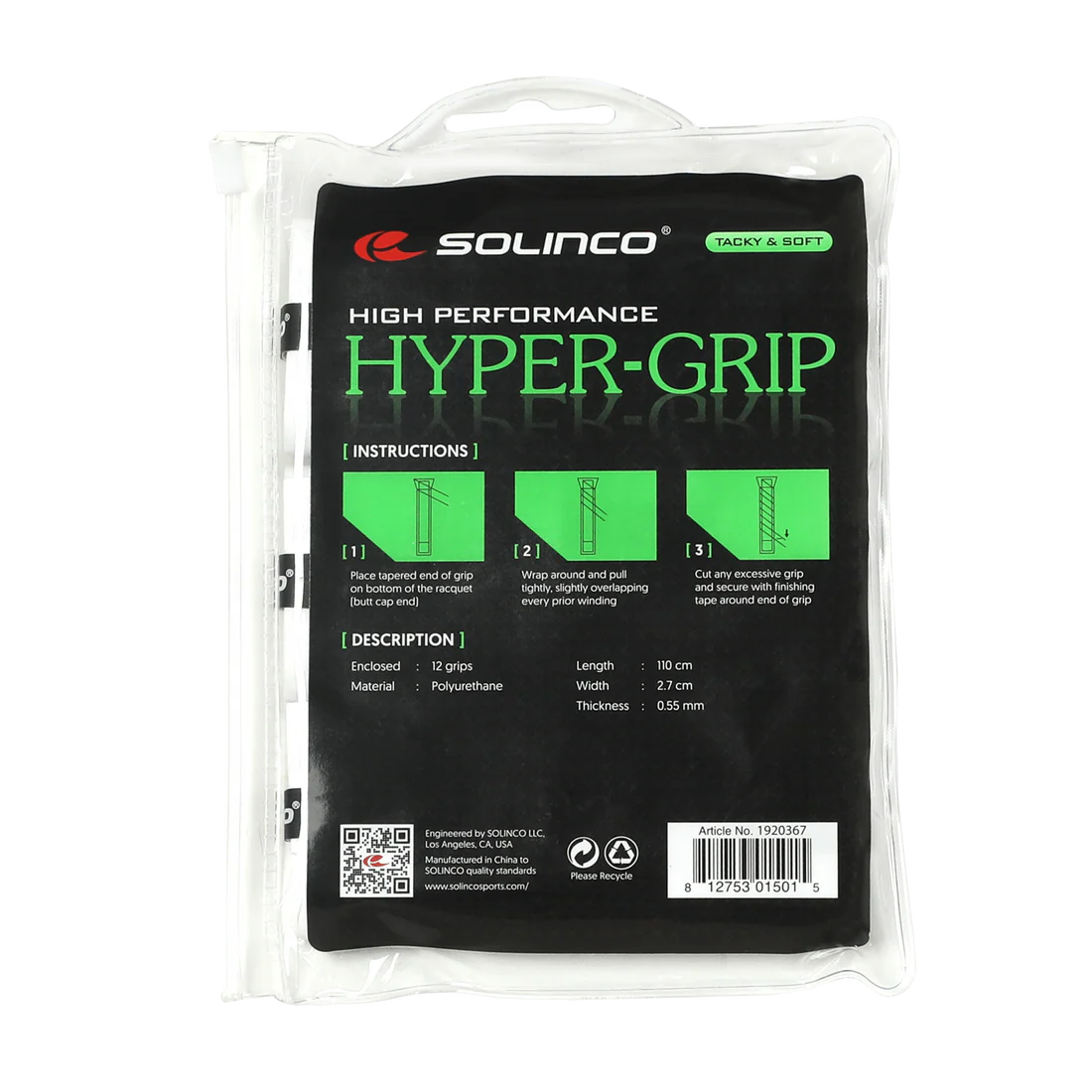 Solinco Hyper-Grip Overgrip 12 Pack